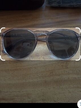 Persol Clear/Transparent Frame Sunglasses with Dark Lenses
